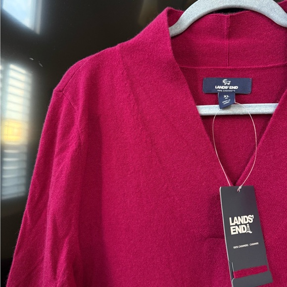 Lands End Cashmere Magenta Sweater Size XL NWT - Picture 2 of 8